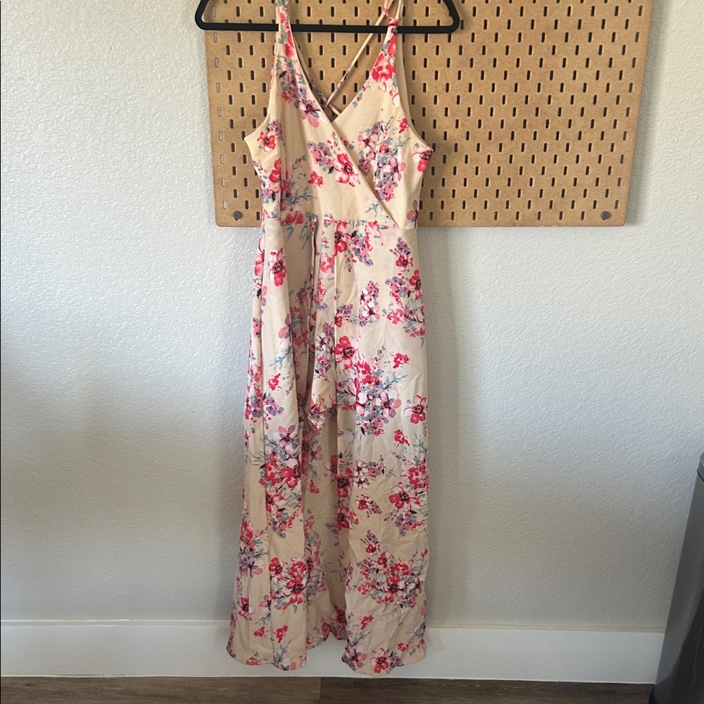Miami Floral Cream Jumpsuit